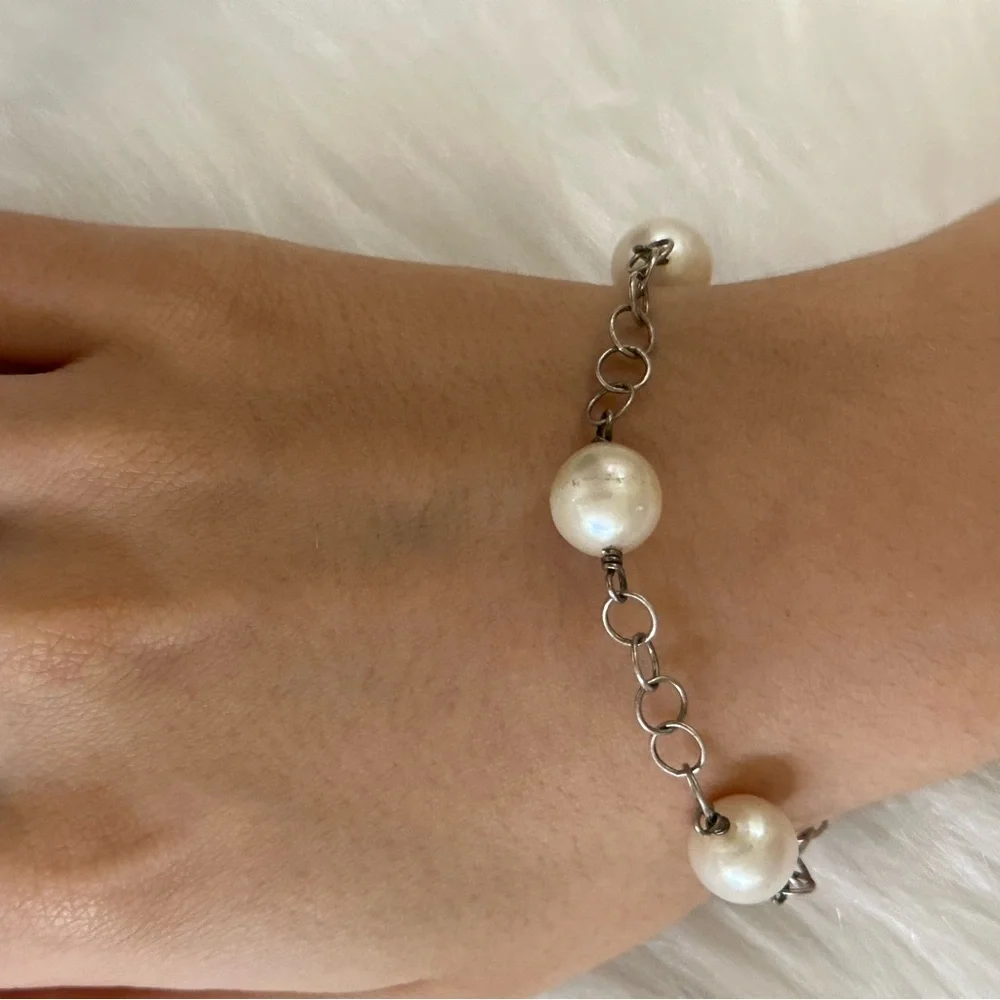 925 sterling silver freshwater Pearl Bracelet​